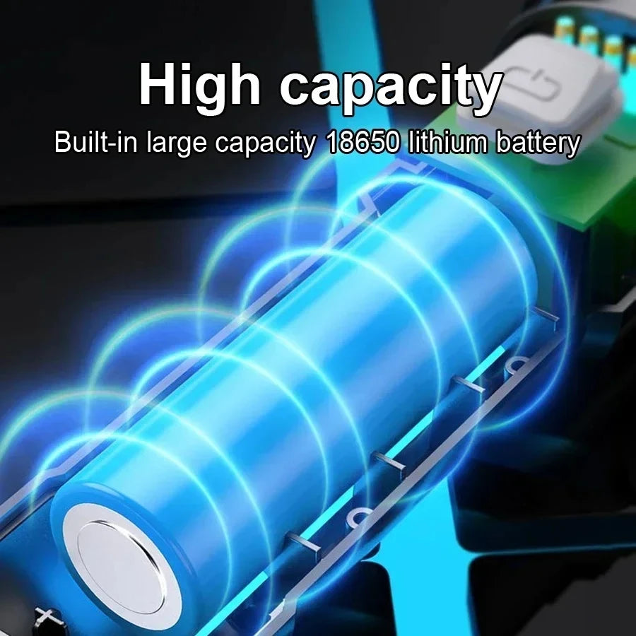 100000LM Super Bright Flashlight Type-C Rechargeable LED Torch Long Range Tactical Lamp for Outdoor Waterproof Camping Lantern