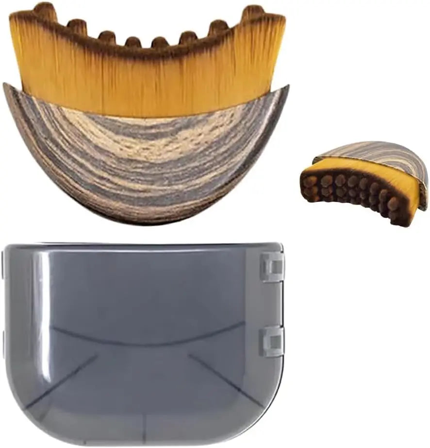 Lymphatic Contour Face Brush & Wooden Meridian Massage Comb Anti-static 6-Claw,Jawline Sculpting,Drainage Massager for Face&Head