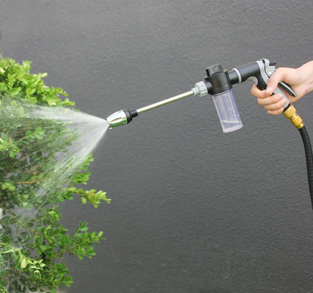 HTMCK Garden Hose Water Sprayer Nozzle Multifunctional High Pressure Water Gun for Vehicle Washing, Patio and Plant Watering Use
