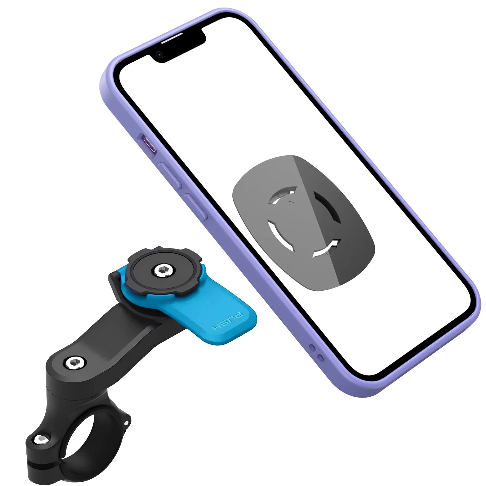 Motorcycle Phone Holder, Bicycle Navigation Holder 360° Rotating Riding Holder Universal Phone Holder Detachable and Adjustable.