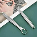 1Pcs Single Layer Stainless Steel Portable Tongue Scraper Reusable Oral Care Brush for Fresher Breath