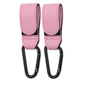 2Pcs Leather Cart Hooks Baby Stroller Hook PU Adjustable Pram Hook Organizer Diaper Bag Hanger Children Travel Accessories