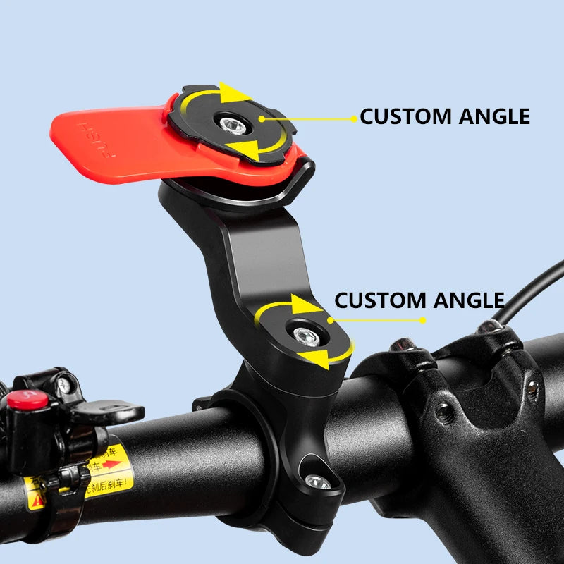 Motorcycle Phone Holder, Bicycle Navigation Holder 360° Rotating Riding Holder Universal Phone Holder Detachable and Adjustable.