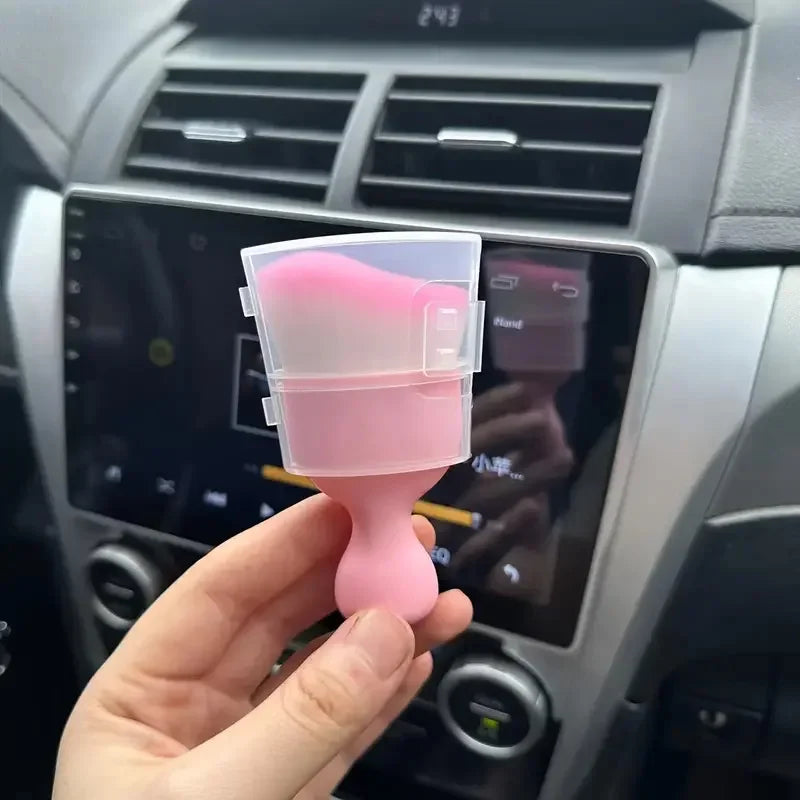 1/3/5PCS Pink Car Dust Removal Brush Air Conditioning Cleaning Brush Air Outlet Gap Dust Removal Interior Cleaning Tool