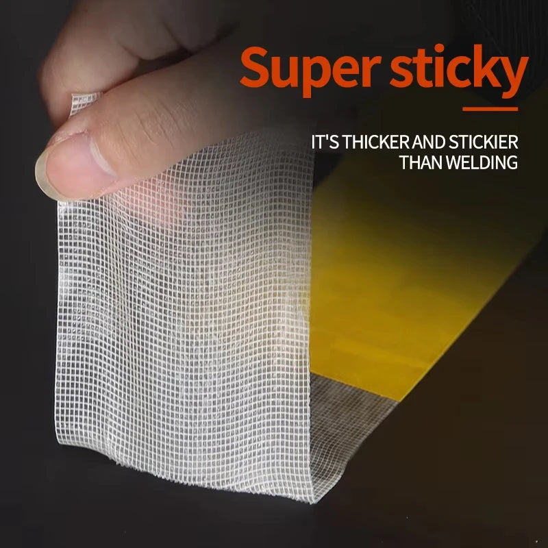 Super Thin Strong Fixation Double Sided Adhesive Tape Heavy Duty Translucent Mesh Waterproof Traceless Powerful Grid Carpet Tape
