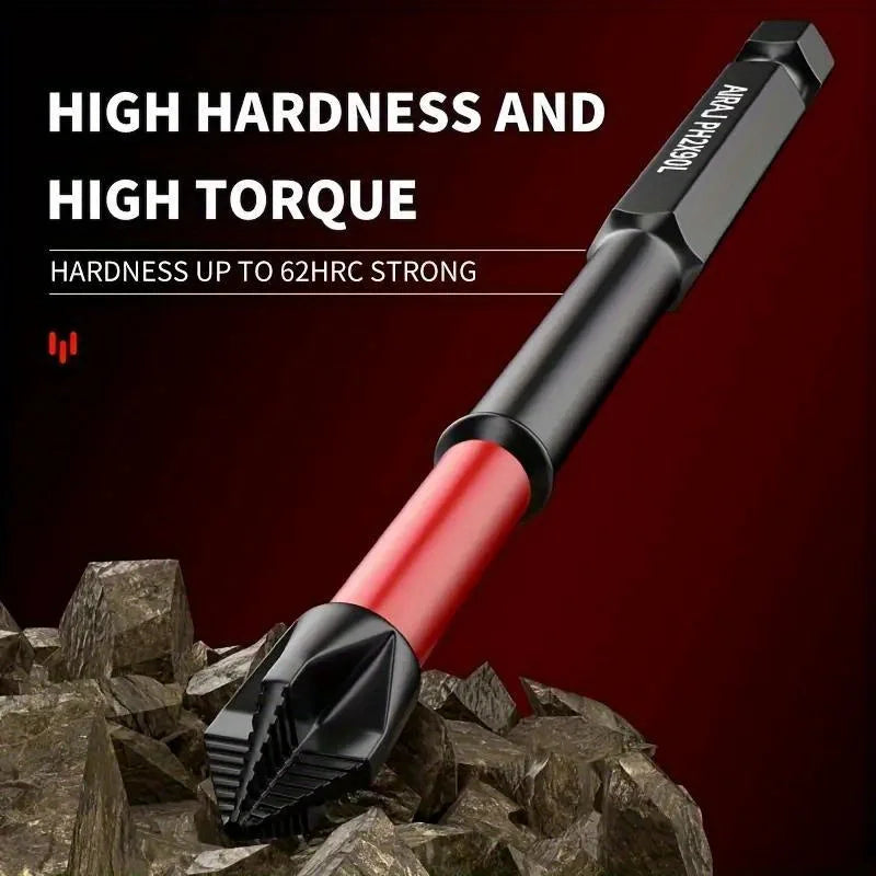Magnetic Non-Slip Drill Bit Set 3/6/12 Pieces, S2 Steel, Crosshead and Impact Drill Bits, Suitable for Electric and Hand Drivers