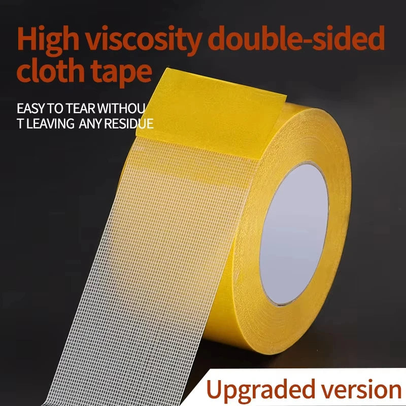 Super Thin Strong Fixation Double Sided Adhesive Tape Heavy Duty Translucent Mesh Waterproof Traceless Powerful Grid Carpet Tape