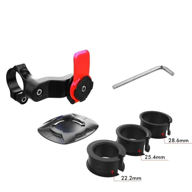 Motorcycle Phone Holder, Bicycle Navigation Holder 360° Rotating Riding Holder Universal Phone Holder Detachable and Adjustable.