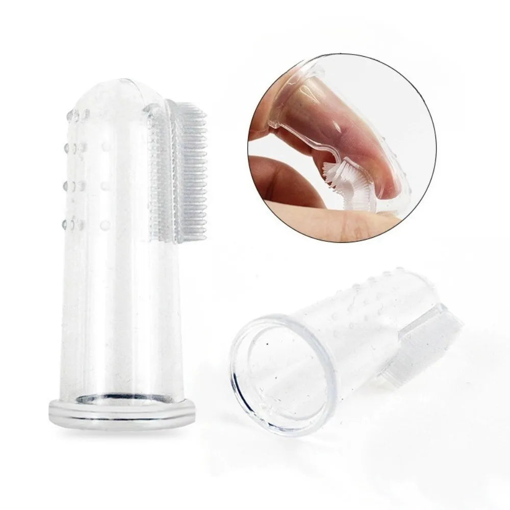 Super Soft Pet Finger Toothbrush Teddy Dog Brush Bad Breath Tartar Teeth Care Tool Dog Cat Cleaning Silicagel Pet Supplies