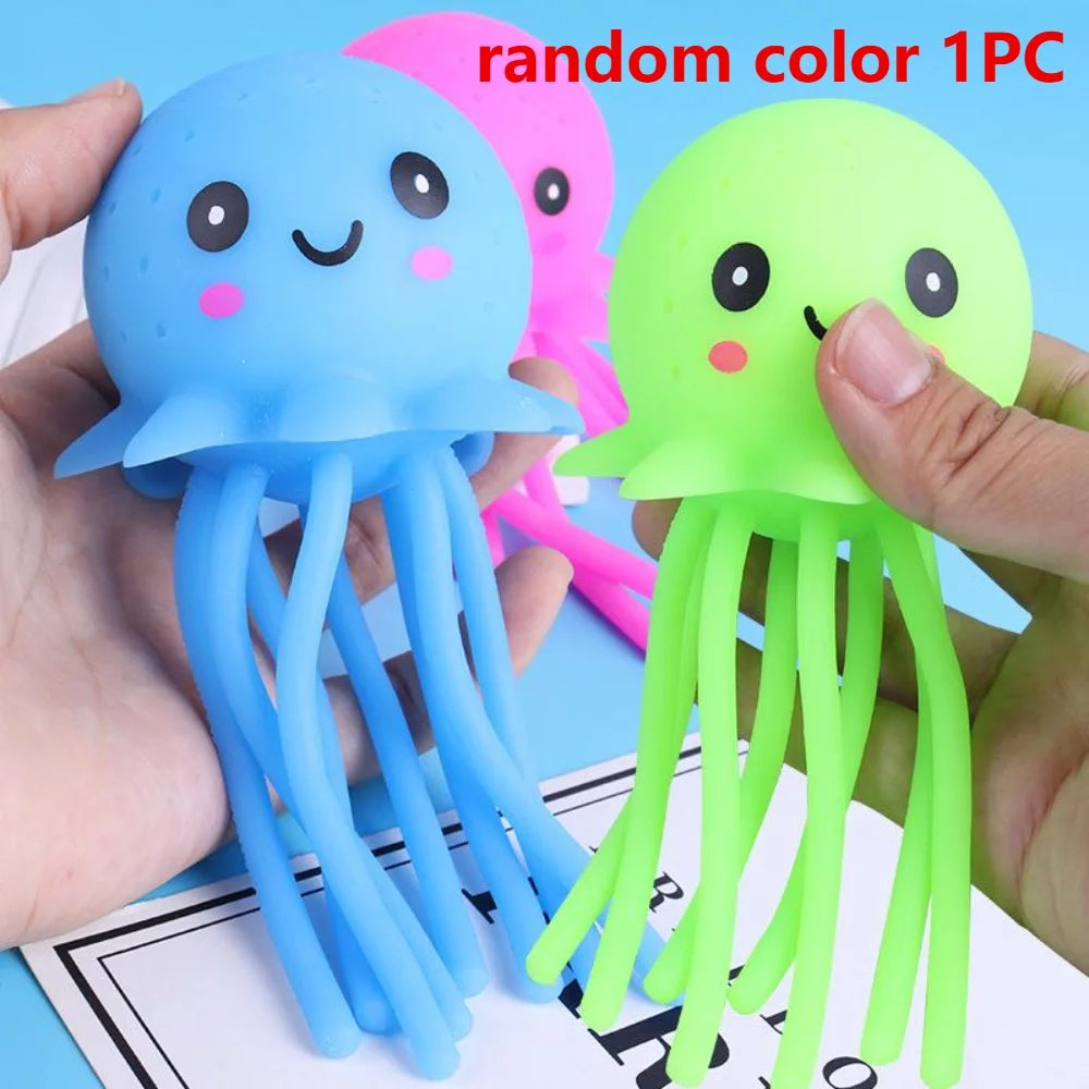 Baby Bath Toys Sponge Water Absorbing Octopus Squeezing Stress Relief Toys Summer Swimming Play Water Bath Toy for Children