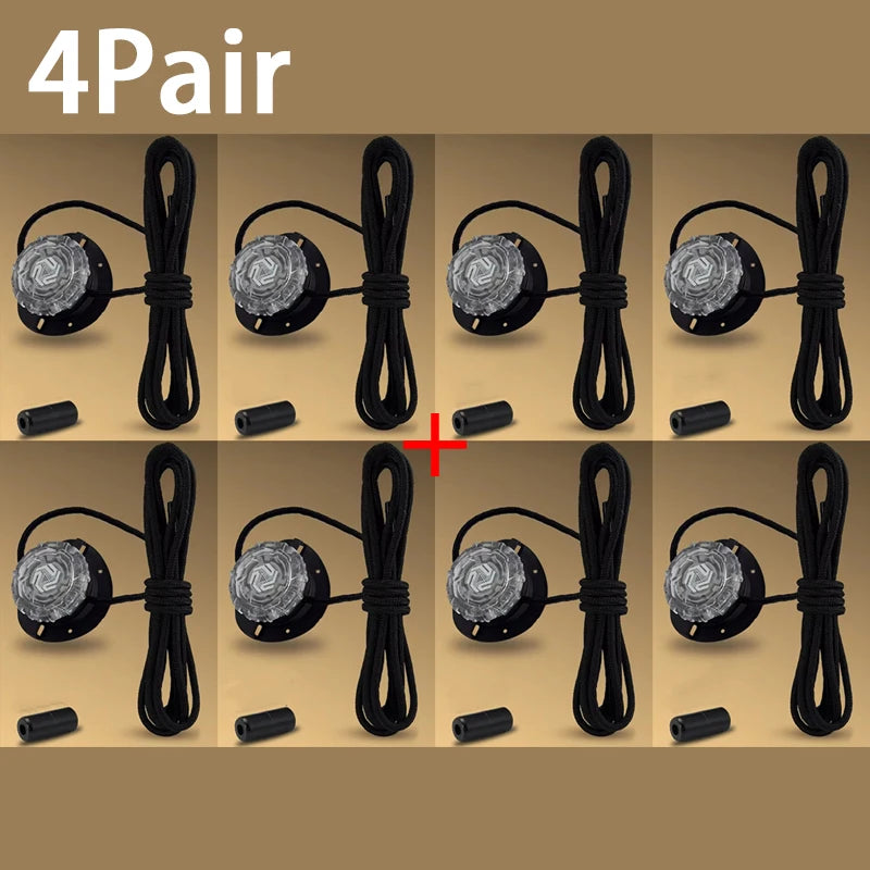 Fashion Swivel Buckle Laces Automatic Shoelace Without ties Kids Adult Sneakers No Tie Shoe laces Shoe accessories 1Pair/2Pair