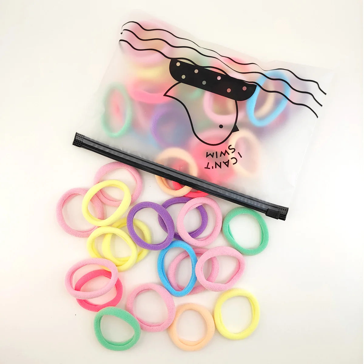 50pcs Black Hair Bands for Women Girls Hairband High Elastic Rubber Band Hair Ties Ponytail Holder Scrunchies Accessorie