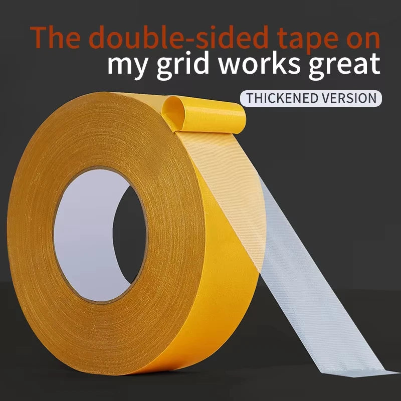 Super Thin Strong Fixation Double Sided Adhesive Tape Heavy Duty Translucent Mesh Waterproof Traceless Powerful Grid Carpet Tape